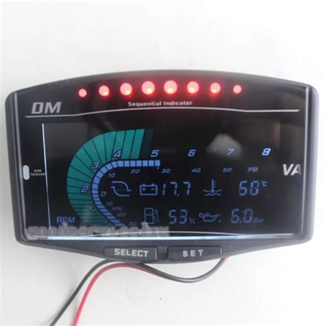 Universal Function V Truck Car Lcd Digital Oil Pressure Turbo