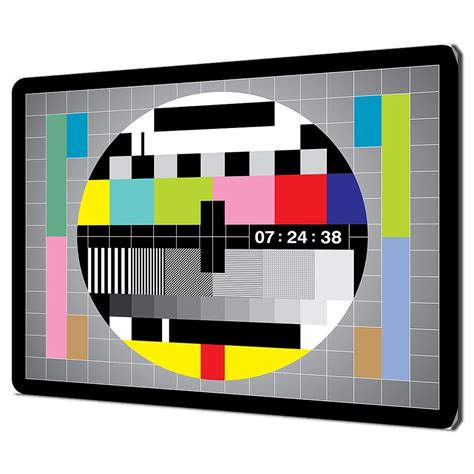 Retro Vintage Tv Colour Test Pattern Modern Design Home Decor Canvas Print Wall Art Picture Wall ...