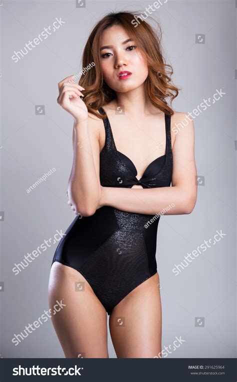 Sexy Asian Woman Lingerie Black One Stock Photo Shutterstock