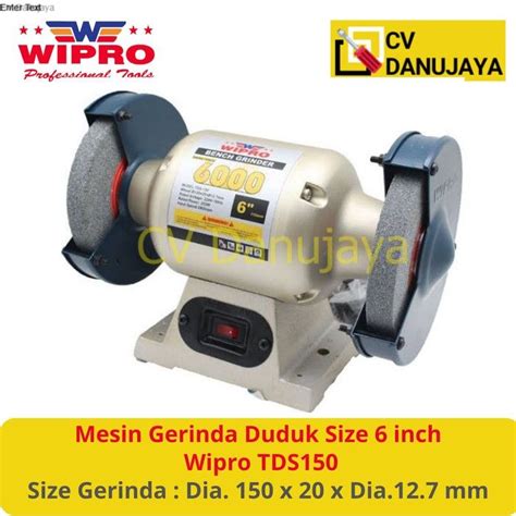 Mesin Gerinda Gurinda Grinder Duduk Bench Grinder Size 6 Inch Wipro