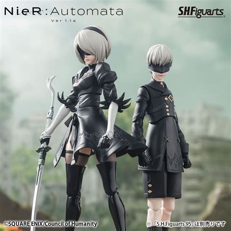 SH Figuarts NieR: Automata Figures of 2B and 9S Announced - Siliconera