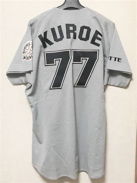 激レア 千葉ロッテマリーンズ Lotte Marines Npb 日本プロ野球機構 支給 著用 Kuroe 1995年 黒江 デサント