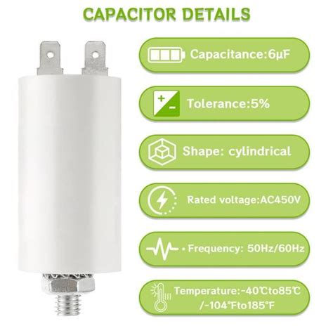 Cbb Uf V Condensateur De D Marrage Moteur De Moteur Pour Pompe De