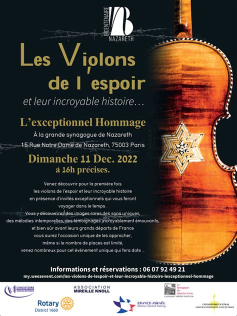 Nazareth Les Violons De Lespoir Consistoire De Paris