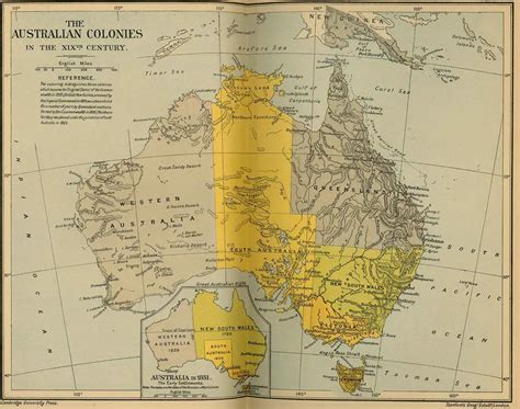 Australian Colonies Historical Map - MapSof.net