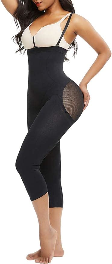 CINDYLOVER Women S Plus Size Capri Shapewear Leggings Firm Control Butt