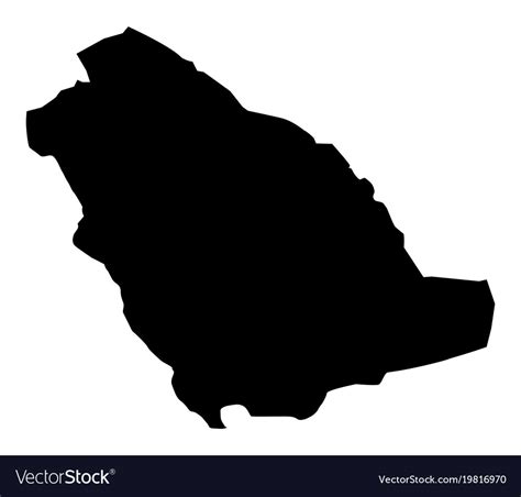 Saudi arabia map on white background Royalty Free Vector