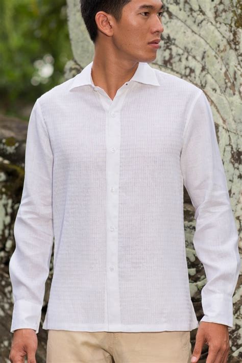 Beach Wedding Attire For Men Linen Shirts Bradford In White Or Bone