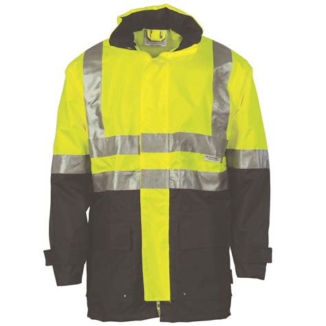 3867 BAC HiVis Two Tone Breathable Rain Jacket With 3M R Tape