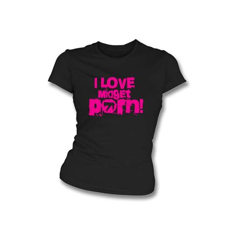 I Love Midget Porn Girl S Slim Fit T Shirt
