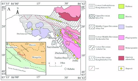 A Tectonic Map Of Western China B Regional Geological Map Of The