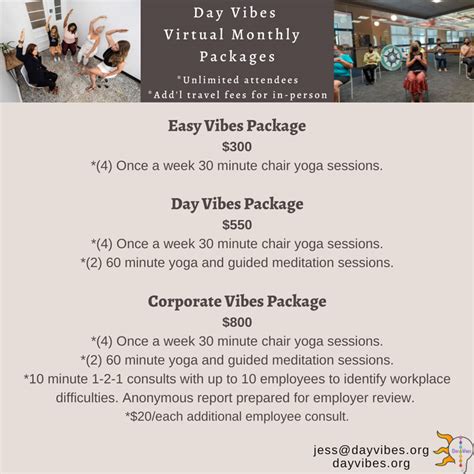 Corporate Wellness Packages Day Vibes Llc