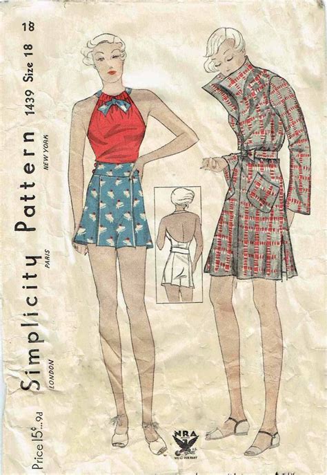 1930s Bathing Suit Sewing Pattern