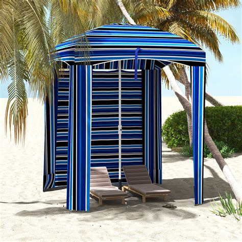 Arlmont & Co. Toyce Portable Beach Umbrella, Ruffled Outdoor Cabana