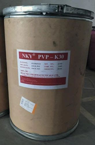 Powder Polyvinylpyrrolidone Pvp K For Agro Pharma Cosmetics