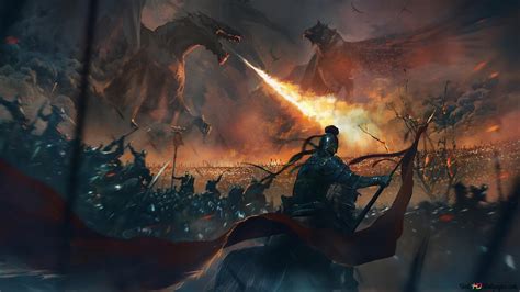 Dragon Epic Battle 4k Wallpaper Download