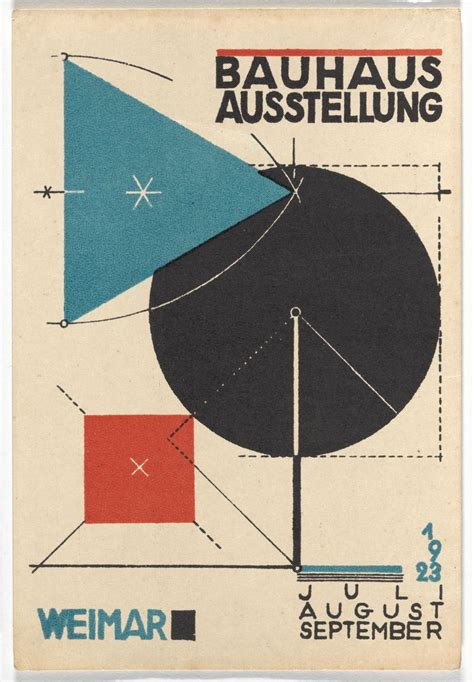 The Exuberant Postcard Art Of The First Bauhaus Exhibition Bauhaus