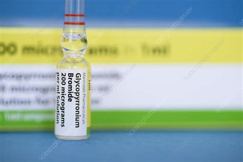 Glycopyrronium bromide vial - Stock Image - C024/3309 - Science Photo ...