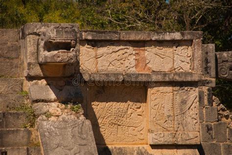 The Sculpture Of The Maya Ancient Mayan City Chichen Itza Mexico