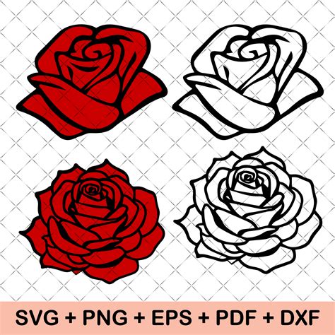 Rose Flower Svg, Roses Svg, Rose Clipart, Flower Svg, Roses | Inspire Uplift