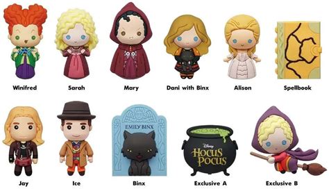 Disney D Figural Foam Bag Clip Series Hocus Pocus Mystery Pack