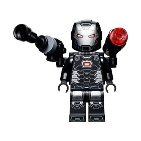 Lego War Machine With Black And Silver Armor With Shooter And Rifle