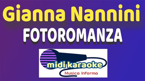 Gianna Nannini FOTOROMANZA Karaoke YouTube