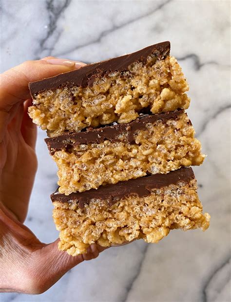 No Bake Crispy Peanut Butter Chocolate Bars