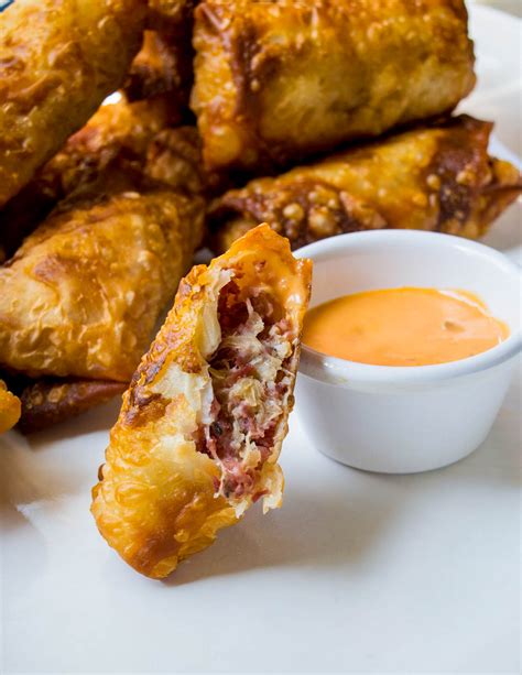 Reuben Egg Rolls With Bacon And Beer Sauerkraut Jawns I Cooked