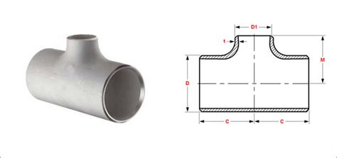 Buttweld Unequal Tee SS Butt Weld Reducing Tee ANSI B16 9 Unequal Tee