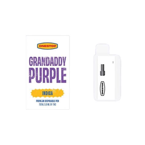 ONESTOP 3g Disposable THC Vape Pens Grandaddy Purple Goldbuds