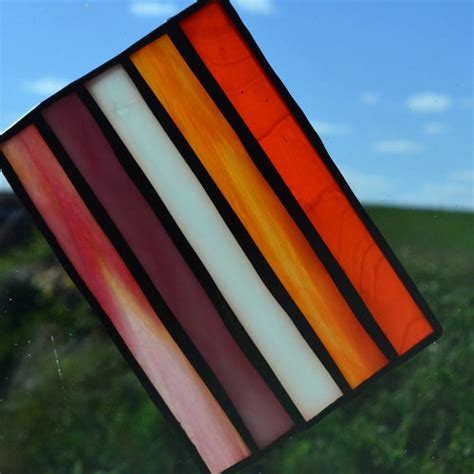 Stained Glass Lesbian Pride Flag Suncatcher Free Shipping Etsy