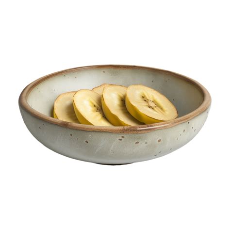 Banana Slices in Bowl on Transparent Background 48105612 PNG