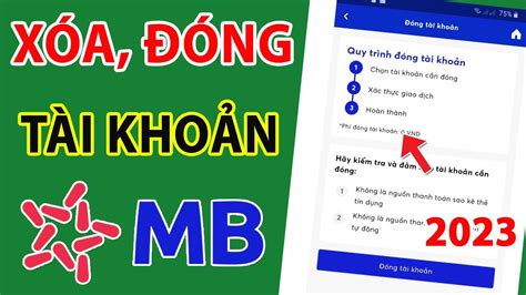 Cách Xóa Hủy Và Đóng Tài Khoản MB Bank Online Nhanh Nhất 2023Trên App