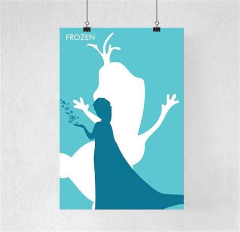 8 5 X 11 Elsa And Olaf From Frozen Minimalist Poster Olaf Frozen