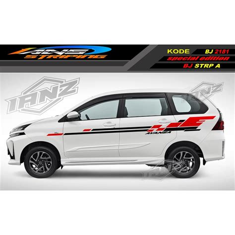 Jual Variasi Stiker List Body Mobil Avanza Striping List Body Avanza