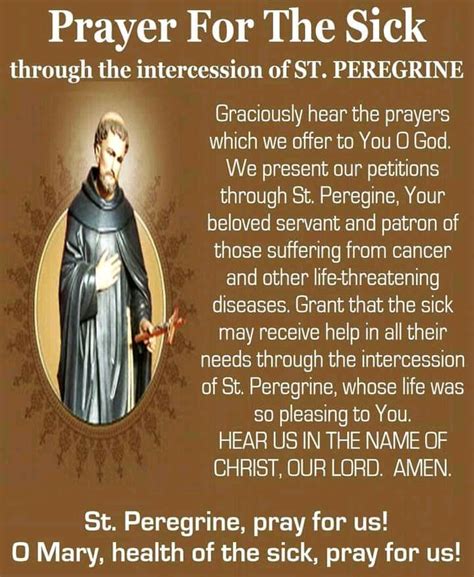 Prayer To St Peregrine For Faith