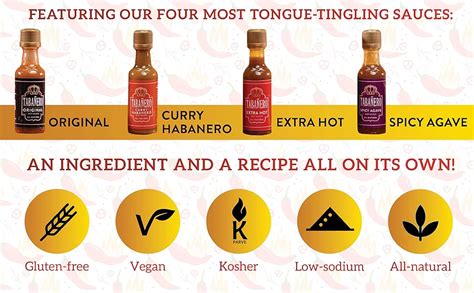 Amazon Taba Ero Mini Hot Sauce Gift Set Pack Kit Includes Original Extra Hot Spicy