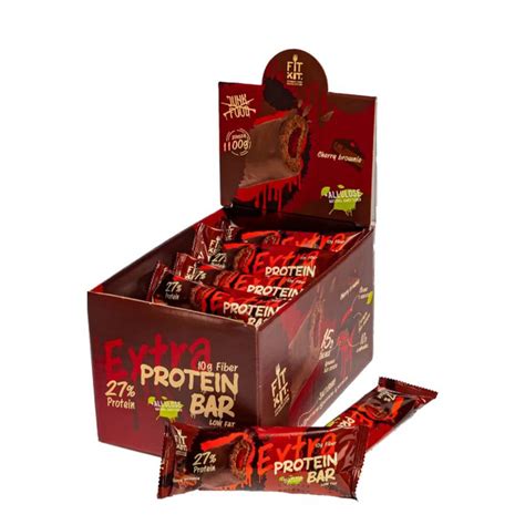 Характеристики Батончики протеиновые FitKit EXTRA Protein Bar, 20 шт по ...