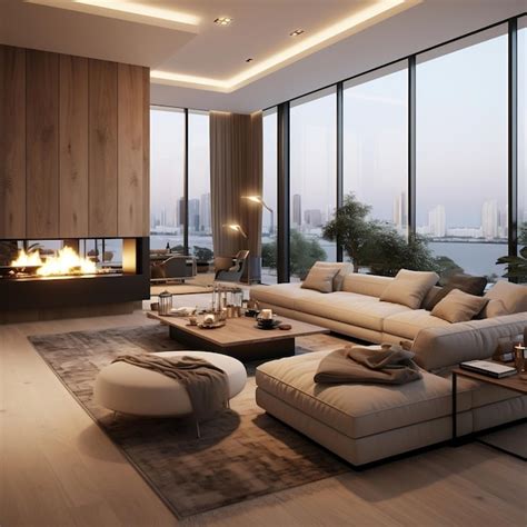 Premium Ai Image Modern Living Room Ai