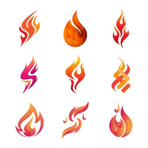 Premium Vector Fire Logo Designs Fire Icons Set