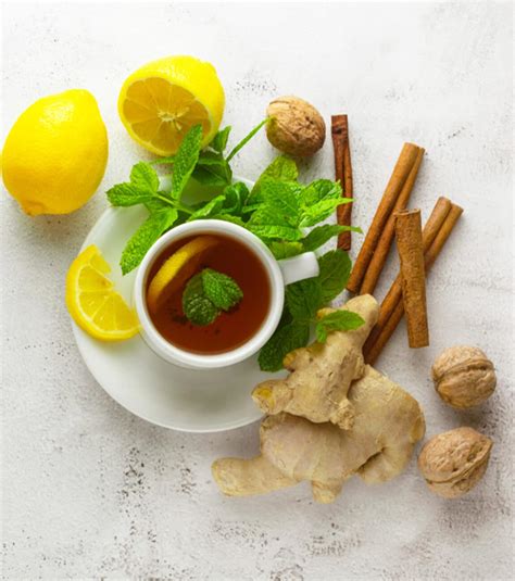 Чай с лимоном и имбирем, мятой, корицей - рецепт приготовления