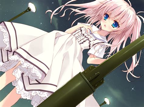 Blonde Hair Blue Eyes Chiisana Kanojo No Sayokyoku Dress Feng Game Cg Katagai Shione Long Hair