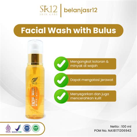 SR12 Facial Wash Bulus Sabun Cuci Muka Cair 100ml Lazada Indonesia