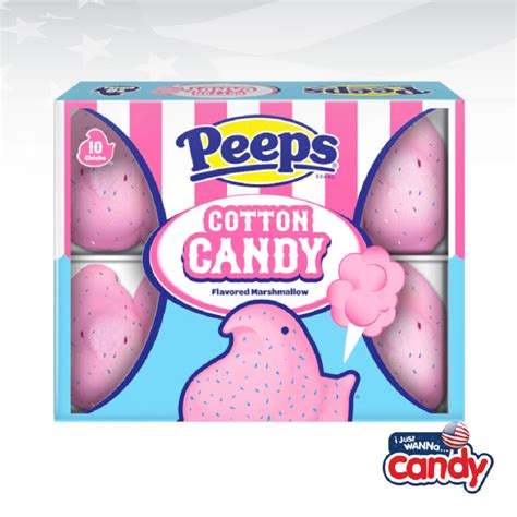 Peeps Cotton Candy Marshmallow Chicks 10 Pack 3oz 85g Ijustwannacandy