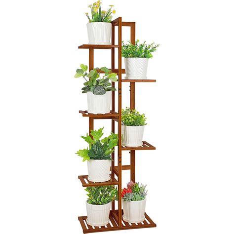 Arlmont Co Ngan Rectangular Multi Tiered Solid Wood Plant Stand