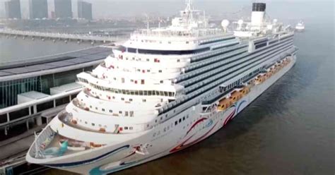 China's First Cruise Ship Embarks On Its Inaugural Cruise Journey