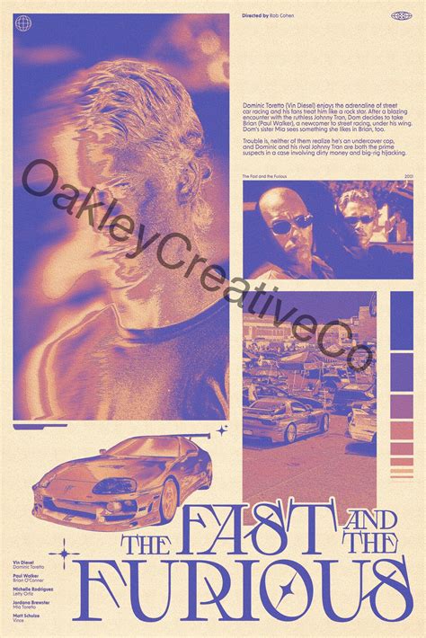fast  furious poster etsy