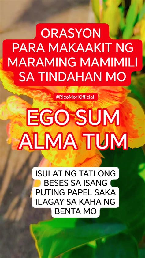 orasyon  dumami ang bibili sa paninda ricomoriofficial