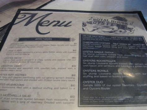 royal house new orleans menu - Delcie Pridgen